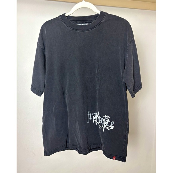 Fracture Other - Fracture kenkyo Graphic Print Logo Crew Neck T-Shirt Mens M Black Short Sleeve